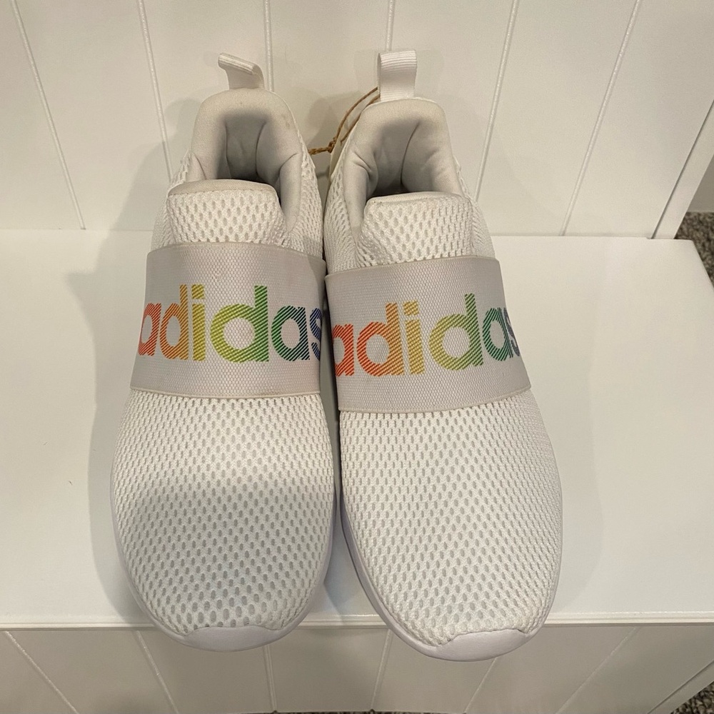 Adidas White Slip-On Sneakers with Cushioned Sole